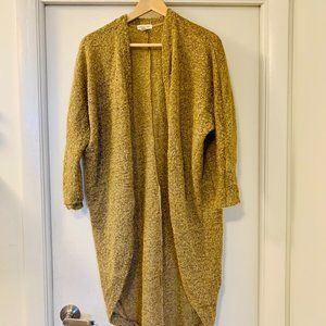 Anthro Silence and Noise Long Cardigan Light sweater Tan size small